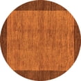 thumbnail image 1 of Ahgly Company Indoor Round Abstract Orange Modern Area Rugs, 5' Round, 1 of 4