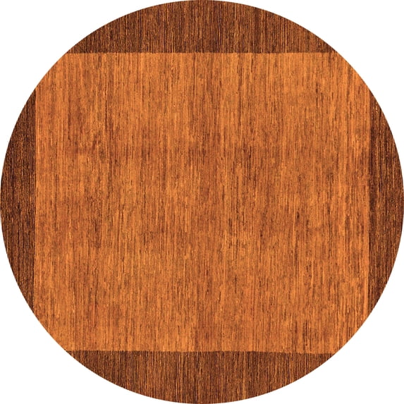 Ahgly Company Indoor Round Abstract Orange Modern Area Rugs, 5' Round