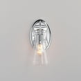 thumbnail image 3 of Ava 1 - Light Polished Chrome Chrome Incandescent Glass And Steel Wall Sconce, 3 of 5