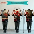 thumbnail image 3 of 2D Flat, [JIT]3pcs/set, 2D Flat canvas paintings- frameless, Vibrant Poppy and Daisy Bouquet in Vase Art Print for Home Decor Posters and prints, Halloween gifts, Christmas gifts, home decor, holida, 3 of 4