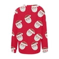 thumbnail image 5 of Sweat à Capuche Manches Longues Col Rond Imprimé Flocon de Neige Mode Automne et Hiver pour Femmes, 5 of 5