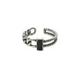 thumbnail image 6 of 925 Sterling Silver Open Middle Finger Knuckle Thumb Rings for Women Adjustable Size 4-7, 6 of 9