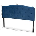 thumbnail image 6 of Baxton Studio Gregory Modern and Contemporary Navy Blue Velvet Fabric Upholstered King Size Headboard, 6 of 8