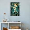 thumbnail image 4 of Tropical Amazon Classic Poster Retro Brazil Cityscape with Rivers & Lush Nature Canvas Poster, 4 of 8