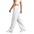 thumbnail image 4 of Chiccall Baggy Wide Leg Sweatpants for Women Elastic Drawstring Waist Pockets Casual Sweat Pants Athleisure Loungewear Trousers, 4 of 7