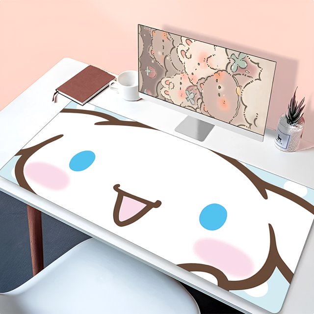 Alfombrilla de ratón Sanrio Cinnamoroll Kawaii para ordenador portátil, alfombrilla para teclado de gabinete de jugador de Anime, alfombrilla de escritorio de dibujos animados