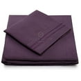 thumbnail image 4 of Cosy House Luxury Bed Sheets Set of 4 : Silky Soft Microfiber Bedding 1500 Series | Extra Deep Pocket Fitted Sheet, Flat Sheet & 2 Pillowcases | Wrinkle Free and Hypoallergenic - CAL KING, Purple, 4 of 4