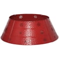 thumbnail image 3 of Hommoo Christmas Tree Collar, Steel Tree Ring Skirt, Home Xmas Decoration for Christmas Tree, 26" x 26" x 9", Red, 3 of 7