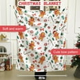 thumbnail image 2 of 50 x 60 Inches Red Gingerbread Christmas Throw Blanket Cute Soft Warm Lightweight Blanket for Sofa Bed Gift Decor, 2 of 7