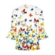thumbnail image 5 of ICHUANYI ClearanceWomen‘s Summer Sexy Fold Printed Regular Women 3/4 Sleeves V Neck Button Tops Blouse(Multicolor, XL) ICHUANYI WER20232080505191, 5 of 5