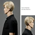 thumbnail image 6 of Stylish Blonde Men's Short Hair Wig Featuring Swept Side Design for Modern and Enhanced Self Esteem, 6 of 6