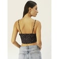 thumbnail image 3 of DressBerry Women's Printed Velvet Sleeveless Cropped Top High Waist Cowl Neck Casual Summer Wear Western Style Body Fit Short Top, 3 of 8