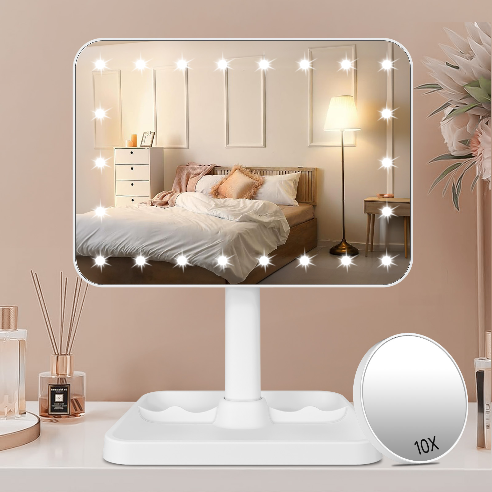 Funtouch Makeup Vanity Mirror with Lights, 8.9 Inch photo 1
