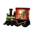 thumbnail image 3 of Adornos navideños perfecl con estatuas de tren iluminadas Papá Noel rojo, 3 of 8