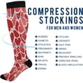 thumbnail image 4 of Coolnut 2 Pack Lovely Love Heart Compression Socks for Women Men, Knee High Stockings for Athletic Sports,Running,Travel, 4 of 7
