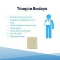 thumbnail image 3 of 40"x40"x56" Triangular Bandages w/ 2 Safety Pins - 1 Qty /Package - 2 Packages (MS-85600), 3 of 3