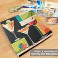 thumbnail image 4 of FORMRS 3 Ring Photo Album 4"x6" Self Adhesive Large Capacity PU Leather Cover, Art Cocktails, 4 of 8