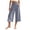 Light Gray, variant on Gaucho Pants Women High Waisted Cotton Wide Leg Capri Petite Cropped Trouser Casual Summer 2026 Orange XS