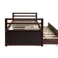thumbnail image 6 of Miniyam Wood Twin Size Bed with Trundle, Storage Drawers for Kids, Espresso, 6 of 8