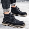 thumbnail image 3 of Botas Martin de otoño e invierno de gran tamaño, botas de cuero para hombre, botas británicas, botas de trabajo informales para hombre, botas altas, 3 of 6