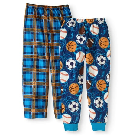 Komar Boys' Kids Sports / Plaid 2Pack Pajama Pant Set