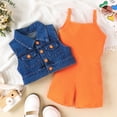 thumbnail image 2 of Gerichy Girls Summer Outfits, Toddler Kids Girls Summer Short Bubble Sleeve Tops Blouse Solid Skirt Outfit Clothes Set 2PCS, 2 of 9