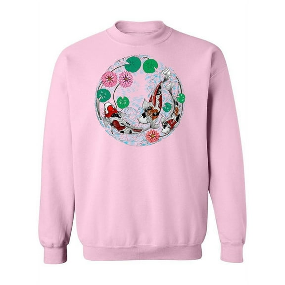 Koi Fish In Circle Design Sweatshirt Women -Image by Shutterstock, Female 4X-Large