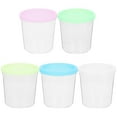 thumbnail image 1 of Miangastore 12Pcs Tall Betta Cups with Lids Random Color Plastic Cup for Fish Farming 8x7.7in, 1 of 8