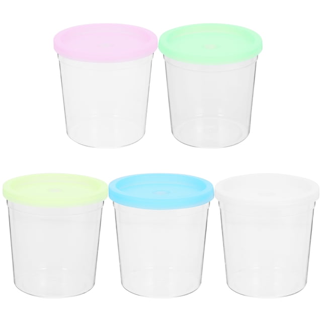 Miangastore 12Pcs Tall Betta Cups with Lids Random Color Plastic Cup for Fish Farming 8x7.7in