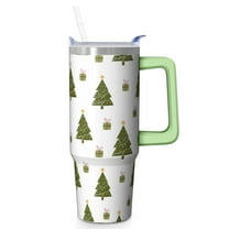 Winter Christmas Holiday 30oz Coffee Cup with Straw and Handle, Insulated Stainless Steel Snowman Tumbler, Gift Travel Mug for Adults