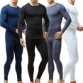 thumbnail image 3 of Men Microfiber Ultra Soft Fleece Thermal Long Johns Underwear Top & Bottom Set, 3 of 10