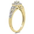 thumbnail image 2 of Dazzlingrock Collection 0.60 Carat (ctw) 14K Round Cut Diamond Ladies Vintage Bridal Halo Engagement Ring, Yellow Gold, Size 7, 2 of 4