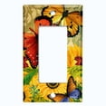 thumbnail image 5 of Metal Light Switch Plate Outlet Cover Sunflower Butterfly SUN003, 5 of 13