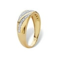 thumbnail image 2 of PalmBeach Jewelry Men's Round Diamond Diagonal Ring 1/5 TCW in Solid 10k Yellow Gold, 2 of 4