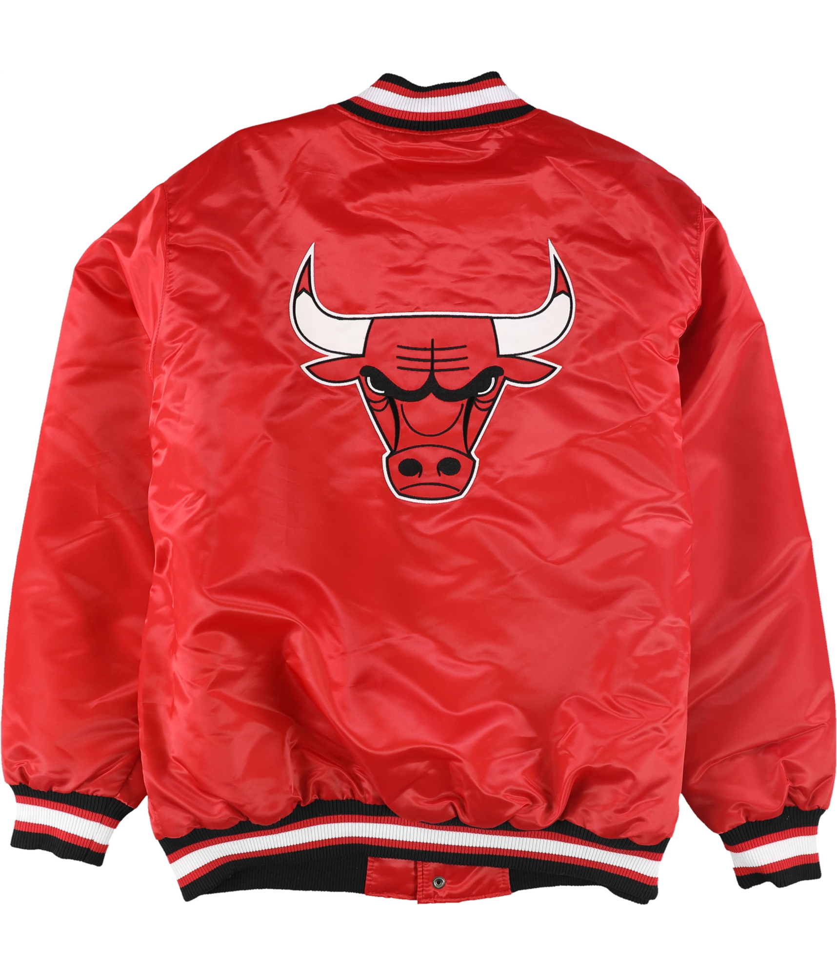 Varsity Bomber Satin White Chicago Bulls Jacket - HJacket