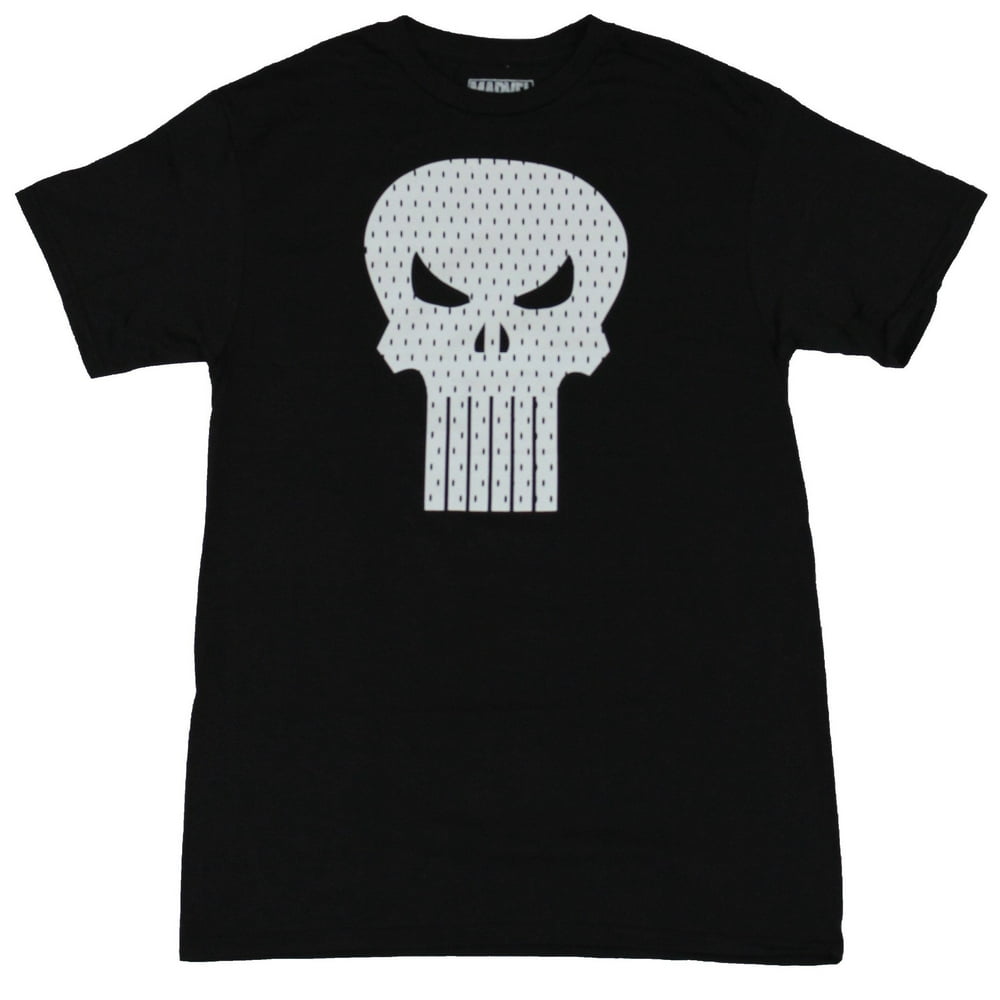 Punisher The Punisher (Marvel Comics) Mens TShirt Dotted White