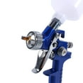 Blue Gravity Feed HVLP Mini Air Paint Spray Gun Low Pressure 0.8mm Nozzle 100ml