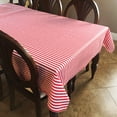 thumbnail image 4 of Cotton Tablecloth Stripes Print / Half Inch Wide Stripe Red, 4 of 4