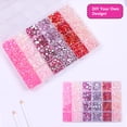 thumbnail image 5 of 6 Color 15000Pcs Jelly Resin Rhinestones of Different Sizes for Crafting Bedazzling, Flatback Stones Colorful AB Gems for Crafts Nail Art Clothes Eyes Makeup Tumblers Bottles DIY Crafts (Pink), 5 of 5