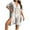 White, variant on Besolor Women's Swimsuit Cover up V Neck Crochet Hollow out Ruffle Bathing Suit Coverup Sheer Short Sleeve Beach Dress