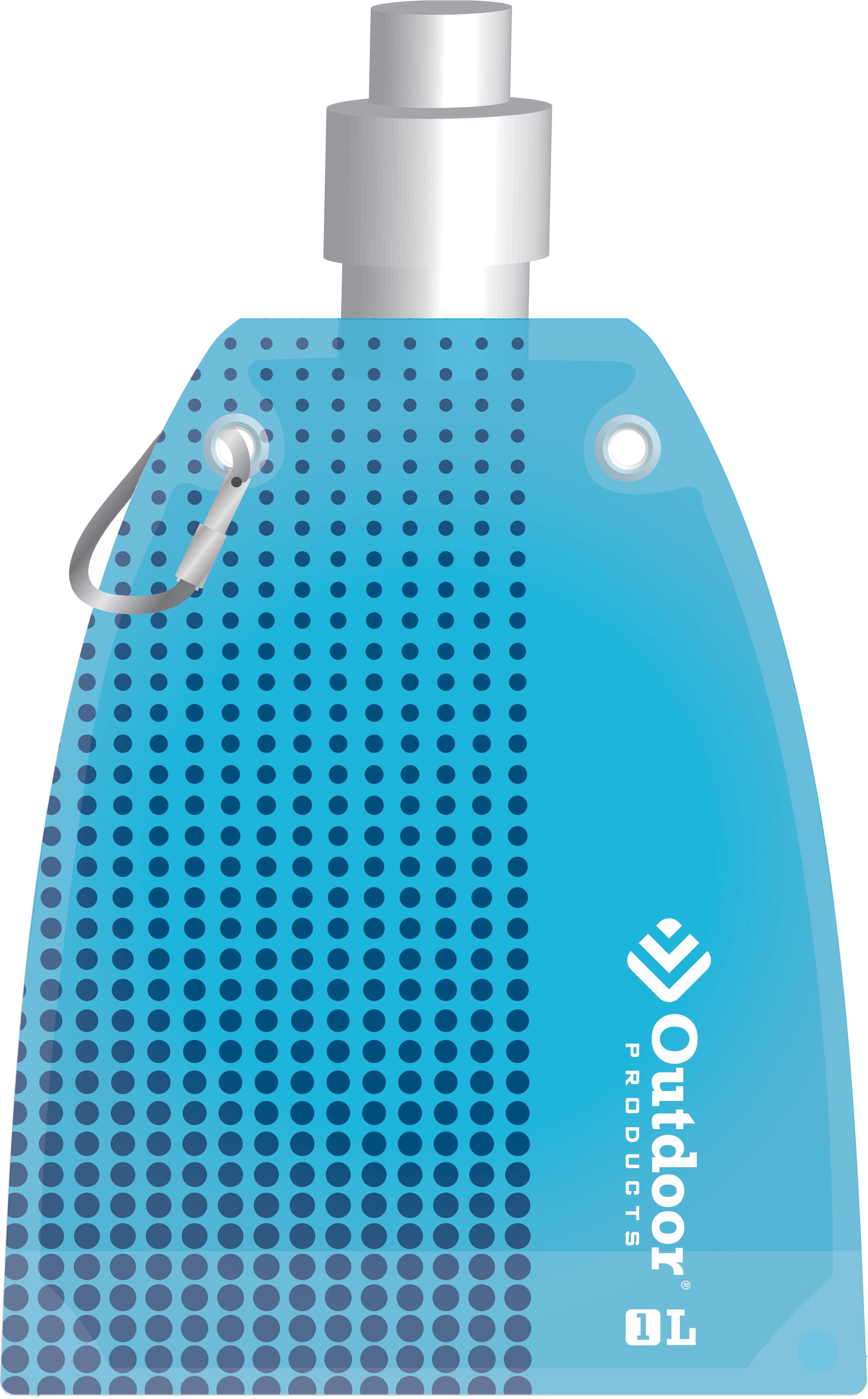 Outdoor Products Foldable Canteen 1 Ltr Space Saving Water Bottle 33.8 fl oz, Unisex, Blue