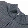 thumbnail image 4 of WRKEKC Men's Knit Zip Up Jacket Mens Jackets with Pocket Solid Color Long Sleeve Stand Collar Casual Outerwear Fall Winter Sports Fashion Top, 4 of 7