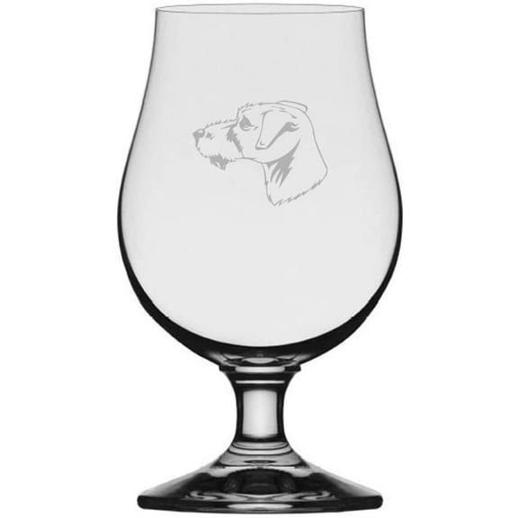 Parson Russell Terrier Dog Themed Etched 13.25oz Iona Beer Glass