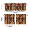 thumbnail image 6 of Succulent Print Kitchen Curtain Set of 3, 27.5x24 Inch Polyester Tier Valance Drapes, Cactus Style for Cafe or Holiday Spring Kitchen, 6 of 6