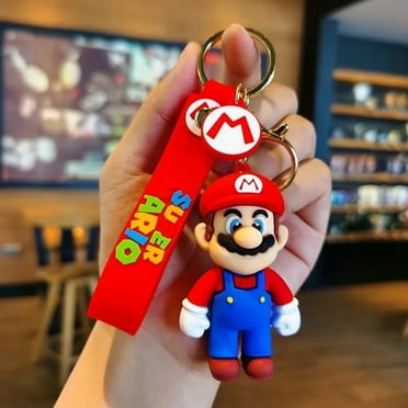Super Mario 3D Keychain Quality Silicone Mario Carrying Strap