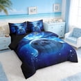 thumbnail image 2 of Manfei Underwater Seal Bedding Comforter Set for Kids Boys and Girls, Arctic Animal Print Queen Bedding Sets, Black Reversible 7pcs, 2 of 6