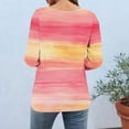 thumbnail image 3 of Gswybco 3/4 Sleeve Shirts for Women Casual Print Loose T-Shirt Dressy Blouse Sporty Business Work Pullover Tops V-Neck Tunic Tops, 3 of 6