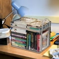 thumbnail image 4 of Tgbvmt Clear Storage Box for Books Large Capacity Transparent Book Organizer for Household Classroom Use with Zipper and Handle for Easy Storage of Books Clothes Toys and Personal Items, 4 of 5
