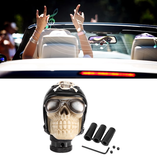 Pomo de cambio de marchas, pomo de cambio de marchas con forma de calavera para coche, pomo de cambio de marchas con forma de calavera, palanca de cambios con forma de calavera creada con maestría