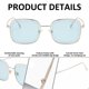 thumbnail image 3 of Gafas de sol con montura cuadrada de moda de estilo coreano, gafas de sol retras de moda, hechas de metal, 3 of 5